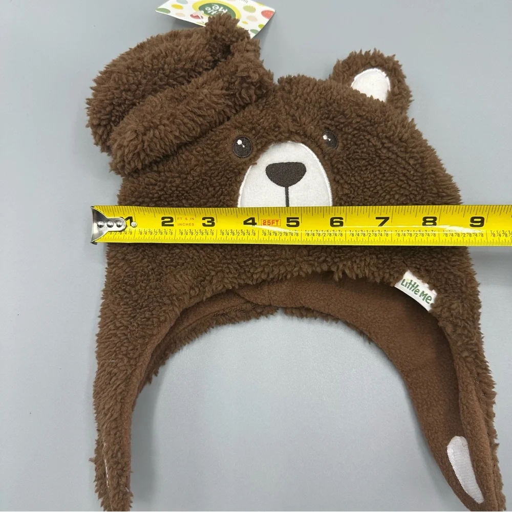 Little Me Winter Bear Soft Hat Mittens Set Size 12-24M Brown